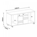 Ver imagem 5 de Sala de Estar Completa com Mesa, Rack e Painel Marrom Izzie Espresso Móveis