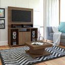 Ver imagem 1 de Sala de Estar Completa com Mesa, Rack e Painel Marrom Izzie Espresso Móveis