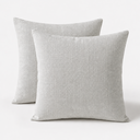 Ver imagem 2 de Kit 2 Capa Almofada Linho Macio Luxo 45x45 Decorativa com Ziper Cinza