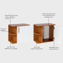 Ver imagem 3 de Gabinete para Banheiro 50cm MDF Freijo com Branco Moscou - On Móveis