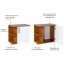 Ver imagem 3 de Gabinete para Banheiro 50cm MDF Freijo com Branco Moscou - On Móveis
