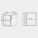 Ver imagem 4 de Gabinete para Banheiro 50cm MDF Freijo com Branco Moscou - On Móveis