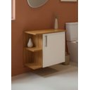 Ver imagem 1 de Gabinete para Banheiro 50cm MDF Freijo com Branco Moscou - On Móveis