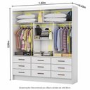 Ver imagem 5 de Guarda Roupa Sevilha 3 Portas 9 Gavetas Branco