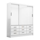 Ver imagem 2 de Guarda Roupa Sevilha 3 Portas 9 Gavetas Branco