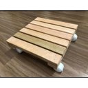 Ver imagem 2 de Suporte Deck Multiuso para Casa Organização e Decoração Jardim, Acompanha Quatro Rodinhas