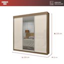 Ver imagem 5 de Guarda-roupa Navegantes - 3 Portas 3 Gavetas com Espelho Mdf - Móveis Marafon