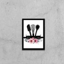 Ver imagem 1 de Quadro Utensílios de Cozinha 24x18cm - com vidro:Madeira preta