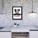 Ver imagem 2 de Quadro Utensílios de Cozinha 24x18cm - com vidro:Madeira preta