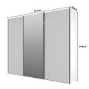 Ver imagem 4 de Roupeiro Veneto em Mdf 274,5x230cm 3 Portas com Espelho Branco 1000