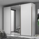 Ver imagem 1 de Roupeiro Veneto em Mdf 274,5x230cm 3 Portas com Espelho Branco 1000