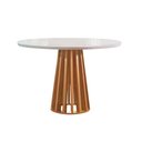 Ver imagem 7 de Mesa Kansas 100cm 4 Cadeiras Arizona Tampo Redondo Plus Vidro Off White