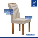 Ver imagem 4 de Mesa Kansas 100cm 4 Cadeiras Arizona Tampo Redondo Plus Vidro Off White