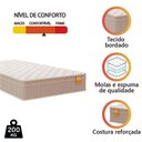 Ver imagem 2 de Colchão Solteiro Molas Qatar 88x188x22cm Bege/branco Inducol - Suporta até 200 Kg por Pessoa Bege