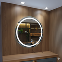 Ver imagem 3 de Espelho Redondo | Iluminado Led Frio 6000k | Touch Screen | Jateado | Ideal para Banheiro e Camarim: