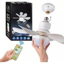 Ver imagem 7 de Super Ventilador Teto Lampada Bocal E27 30w Silencioso Bivolt Flor