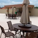 Ver imagem 6 de Poltrona Lótus de Tela Sling e Alumínio Cor Marrom