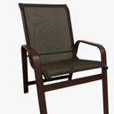 Ver imagem 1 de Poltrona Lótus de Tela Sling e Alumínio Cor Marrom