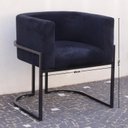 Ver imagem 2 de Poltrona Elegance Pé Preto Assento Preto 72x68x63cm