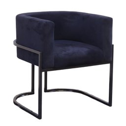 Poltrona Elegance Pé Preto Assento Preto 72x68x63cm - 1