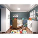 Ver imagem 1 de Quarto de Bebê com Guarda-Roupa 3 Portas, Cômoda e Berço Mini Cama Brincadeira Espresso Móveis