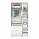 Ver imagem 5 de Quarto de Bebê com Guarda-Roupa 3 Portas, Cômoda e Berço Mini Cama Brincadeira Espresso Móveis