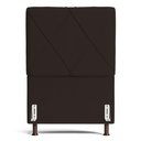 Ver imagem 6 de Cabeceira Cama Box Solteiro Mel 90cm com Frame Sintético Marrom - Desk Design