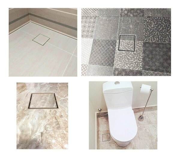 Ralo Invisivel Oculto Sifonado 15cm Antiinseto Cinza Escuro - 4