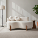Ver imagem 1 de Namoradeira Sofá Feijão Lounge 120cm Orgânica Bouclé Bege