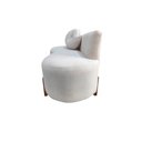 Ver imagem 6 de Namoradeira Sofá Feijão Lounge 120cm Orgânica Bouclé Bege