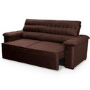 Ver mais imagens de Sofá Retrátil Reclinável 2 Lugares com Molas 1,50m Quantum Suede Velut Marrom - King House