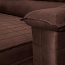 Ver imagem 6 de Sofá Retrátil Reclinável 2 Lugares com Molas 1,50m Quantum Suede Velut Marrom - King House