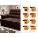 Ver imagem 2 de Sofá Retrátil Reclinável 2 Lugares com Molas 1,50m Quantum Suede Velut Marrom - King House