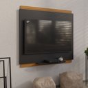 Ver imagem 1 de Painel para Tv até 40 Polegadas Fit 90cm - Vianossa - Preto e Cedro