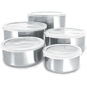 Acessorio para Casa Conj. Potes Aco Inox 5pcs