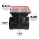 Ver imagem 2 de Grelha Ralo Pluvial 15x15 Inox Polido com Coletora Saída Lateral Difusor Tubo 100mm e Tela Anti Inse