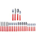 Ver imagem 2 de Jogo de Talheres Faqueiro com 24 Peças Cabo vermelho Luxor 1
