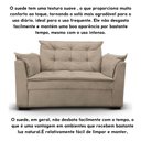 Ver imagem 5 de Sofá 2 Lugares para Sala Moderno Confortável Ágata Suede Bege