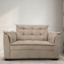 Ver imagem 2 de Sofá 2 Lugares para Sala Moderno Confortável Ágata Suede Bege