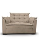 Ver imagem 1 de Sofá 2 Lugares para Sala Moderno Confortável Ágata Suede Bege