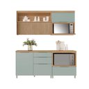 Ver imagem 1 de Cozinha Modulada Completa Marquesa 4 Peças (2aéreos+2balcões) C4p24 Nogueira - Nesher