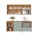 Ver imagem 6 de Cozinha Modulada Completa Marquesa 4 Peças (2aéreos+2balcões) C4p24 Nogueira - Nesher