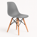 Ver imagem 2 de Cadeira Charles Eames Eiffel Ef-008 Base Madeira - Cinza