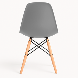 Cadeira Charles Eames Eiffel Ef-008 Base Madeira - Cinza - 5