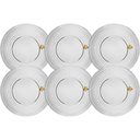 Ver imagem 1 de Jogo 6 Pratos de Sobremesa 19cm Vidro Cristal Decorado Abelha Lyor Little Bee Mesa Posta