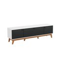 Ver imagem 2 de Rack Kappesberg 3 Portas 3d Branco-preto 180cm