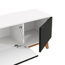 Ver imagem 3 de Rack Kappesberg 3 Portas 3d Branco-preto 180cm