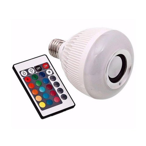 Lampada Caixa de Som Led 9w Led Rgb Controle