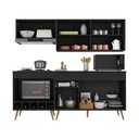 Ver imagem 6 de Armário de Cozinha Modulada Completa com Balcão 190cm Veneza Multimóveis MP2420 Preto