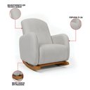 Ver imagem 5 de Poltrona Amamentação Balanço Madeira Jhessy Suede D03 - D'rossi